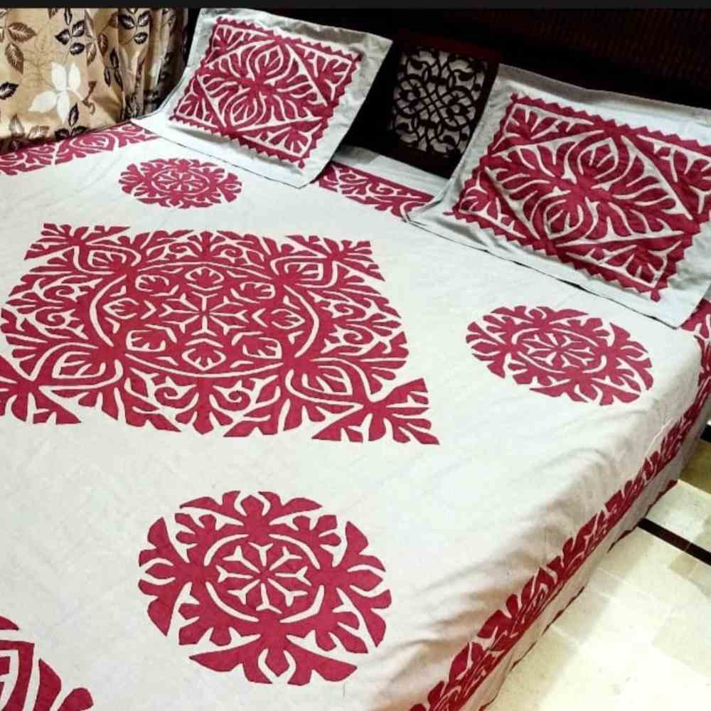 Handcrafted Applique Work Bedsheet